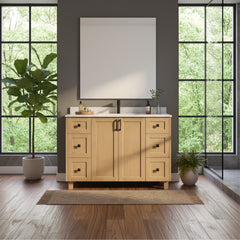 Dunblaine 48 Single Vanity - White Oak