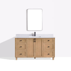 Dunblaine 60 Single Vanity - White Oak