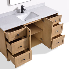 Dunblaine 60 Single Vanity - White Oak