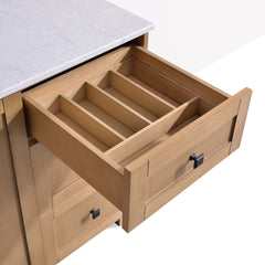 Dunblaine 60 Single Vanity - White Oak