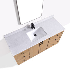 Dunblaine 60 Single Vanity - White Oak