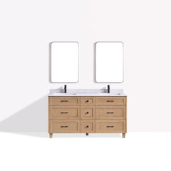 Dunblaine 63 Double Vanity - White Oak