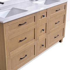 Dunblaine 63 Double Vanity - White Oak