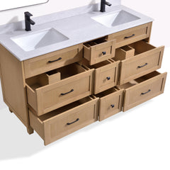 Dunblaine 63 Double Vanity - White Oak