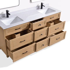 Dunblaine 72 Double Vanity - White Oak
