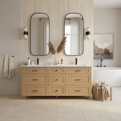 Dunblaine 72 Double Vanity - White Oak