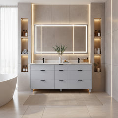 Ivy 72 Double Vanity - Grey