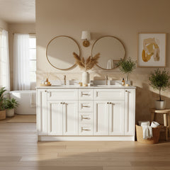 Magna 63 Double Vanity - White