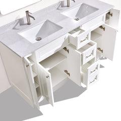 Magna 63 Double Vanity - White