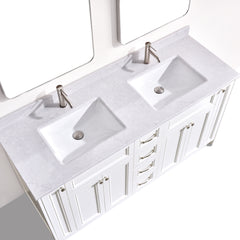 Magna 63 Double Vanity - White