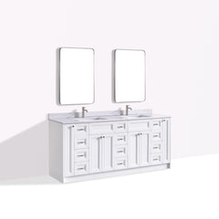 Magna 75 Double Vanity - White