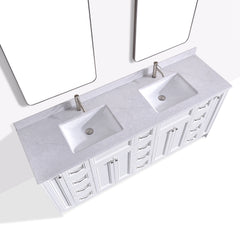 Magna 75 Double Vanity - White