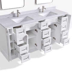 Magna 75 Double Vanity - White
